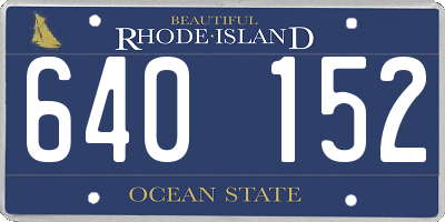 RI license plate 640152