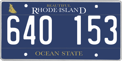 RI license plate 640153