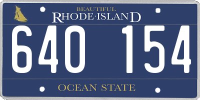 RI license plate 640154