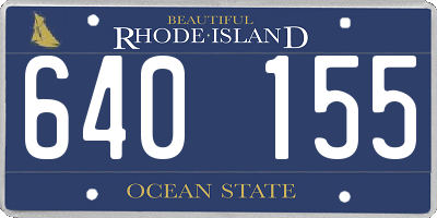 RI license plate 640155