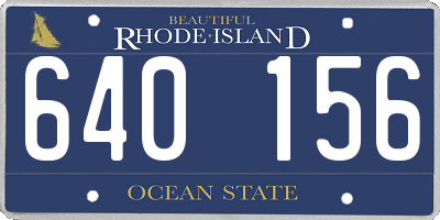 RI license plate 640156