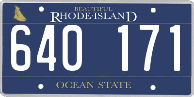 RI license plate 640171