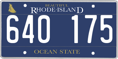RI license plate 640175