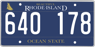 RI license plate 640178