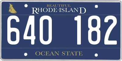 RI license plate 640182
