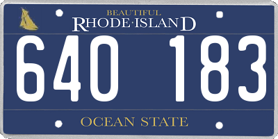 RI license plate 640183