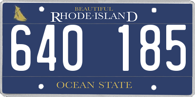 RI license plate 640185