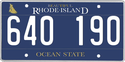 RI license plate 640190