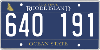 RI license plate 640191