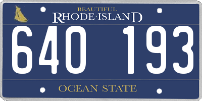 RI license plate 640193