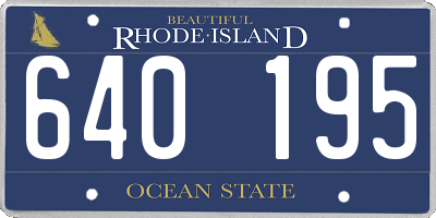 RI license plate 640195