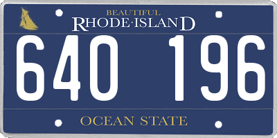 RI license plate 640196