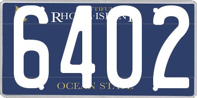 RI license plate 6402