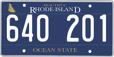 RI license plate 640201