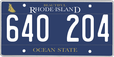 RI license plate 640204