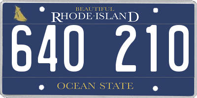 RI license plate 640210
