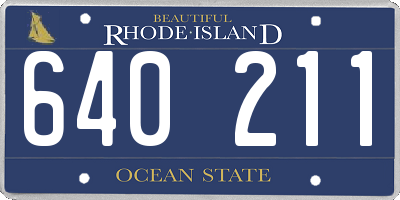RI license plate 640211