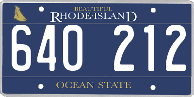 RI license plate 640212