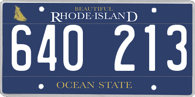 RI license plate 640213