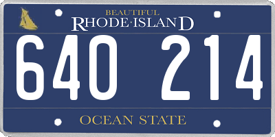 RI license plate 640214