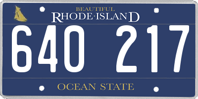 RI license plate 640217
