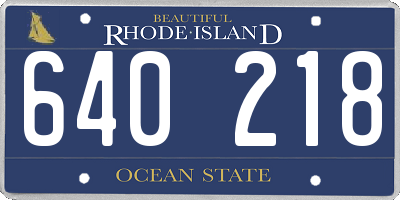 RI license plate 640218