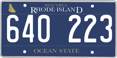 RI license plate 640223