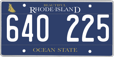RI license plate 640225