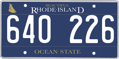 RI license plate 640226