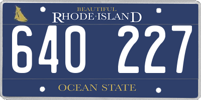 RI license plate 640227