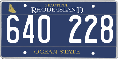 RI license plate 640228