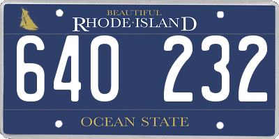 RI license plate 640232