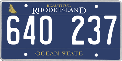 RI license plate 640237