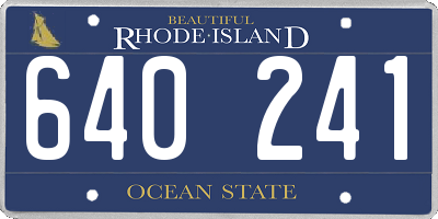 RI license plate 640241