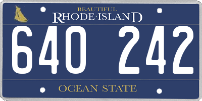 RI license plate 640242