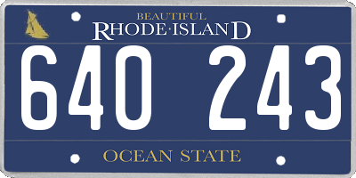 RI license plate 640243