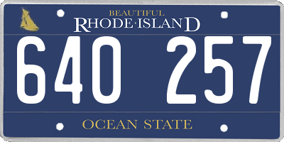 RI license plate 640257