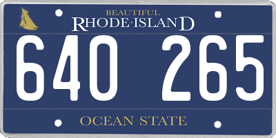 RI license plate 640265