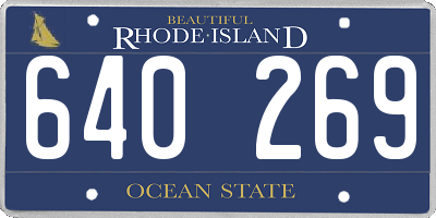 RI license plate 640269