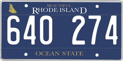 RI license plate 640274