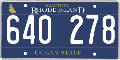 RI license plate 640278