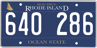RI license plate 640286
