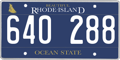 RI license plate 640288