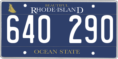 RI license plate 640290