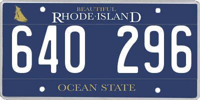 RI license plate 640296
