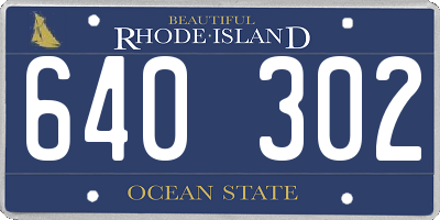 RI license plate 640302