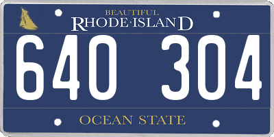 RI license plate 640304