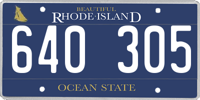 RI license plate 640305