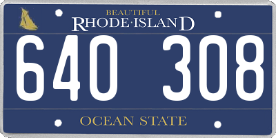 RI license plate 640308