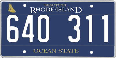 RI license plate 640311